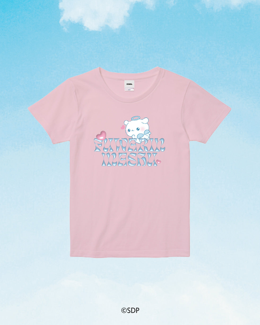 【ふわりんましゅ×KWL】お天使ましゅ ロゴTシャツ-Logo Crew Neck Tee / PINK