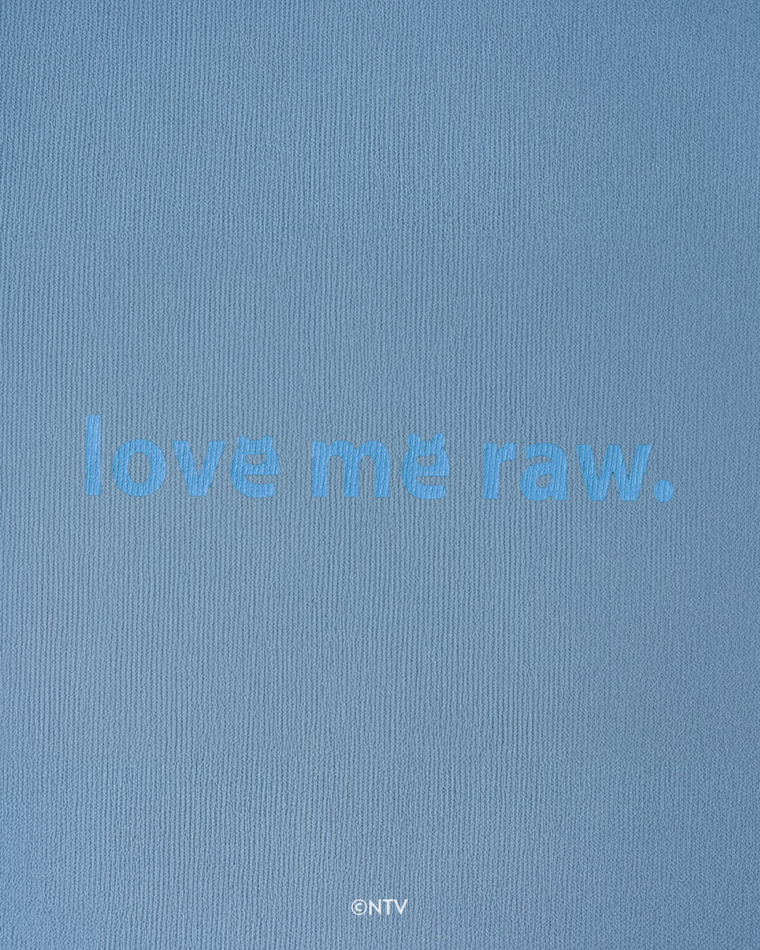 【らぶいーず×KWL】Love me raw. - Embroidery Tee(ACID BLUE)
