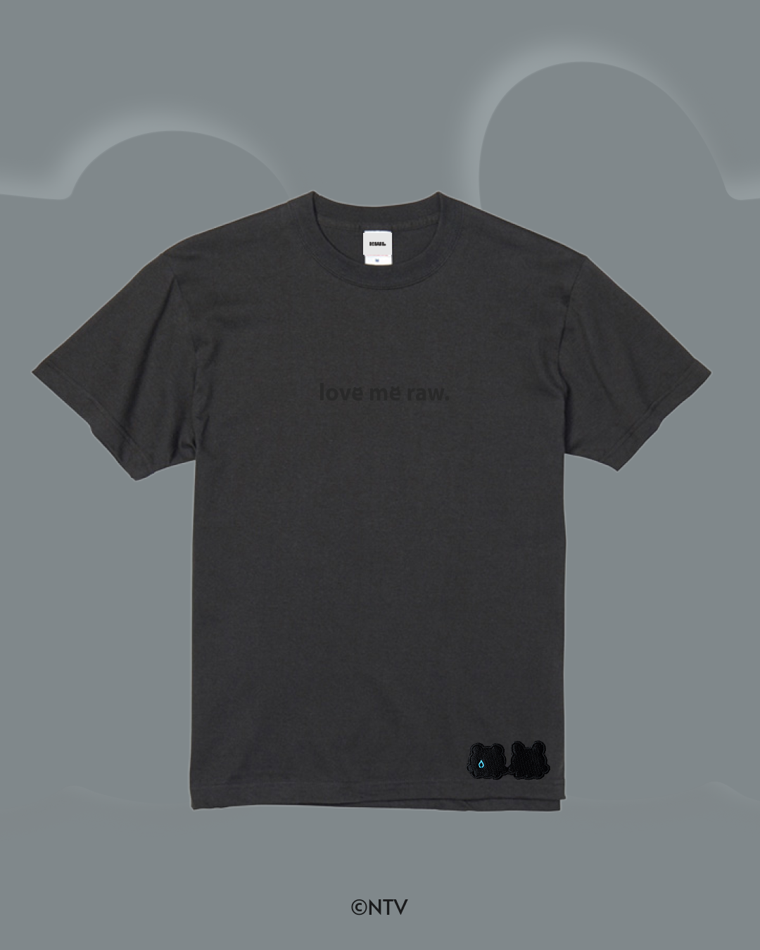 【らぶいーず×KWL】Love me raw. - Embroidery Tee(VINTAGE BLACK)