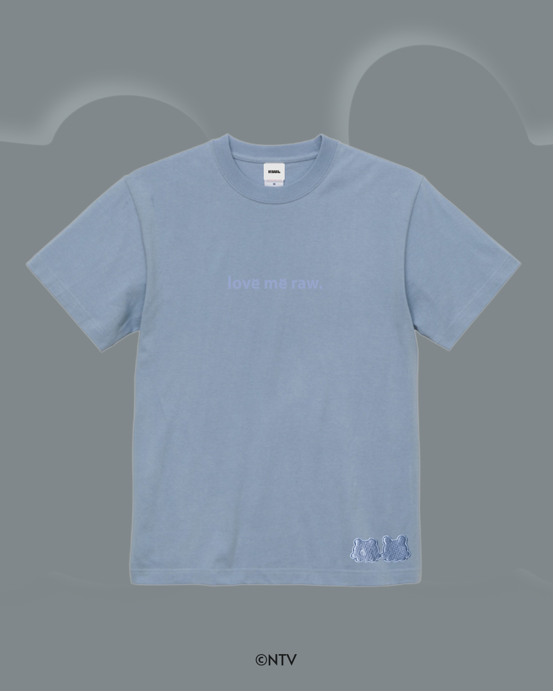 【らぶいーず×KWL】Love me raw. - Embroidery Tee(ACID BLUE)