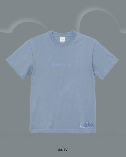 【らぶいーず×KWL】Love me raw. - Embroidery Tee（ACID BLUE）