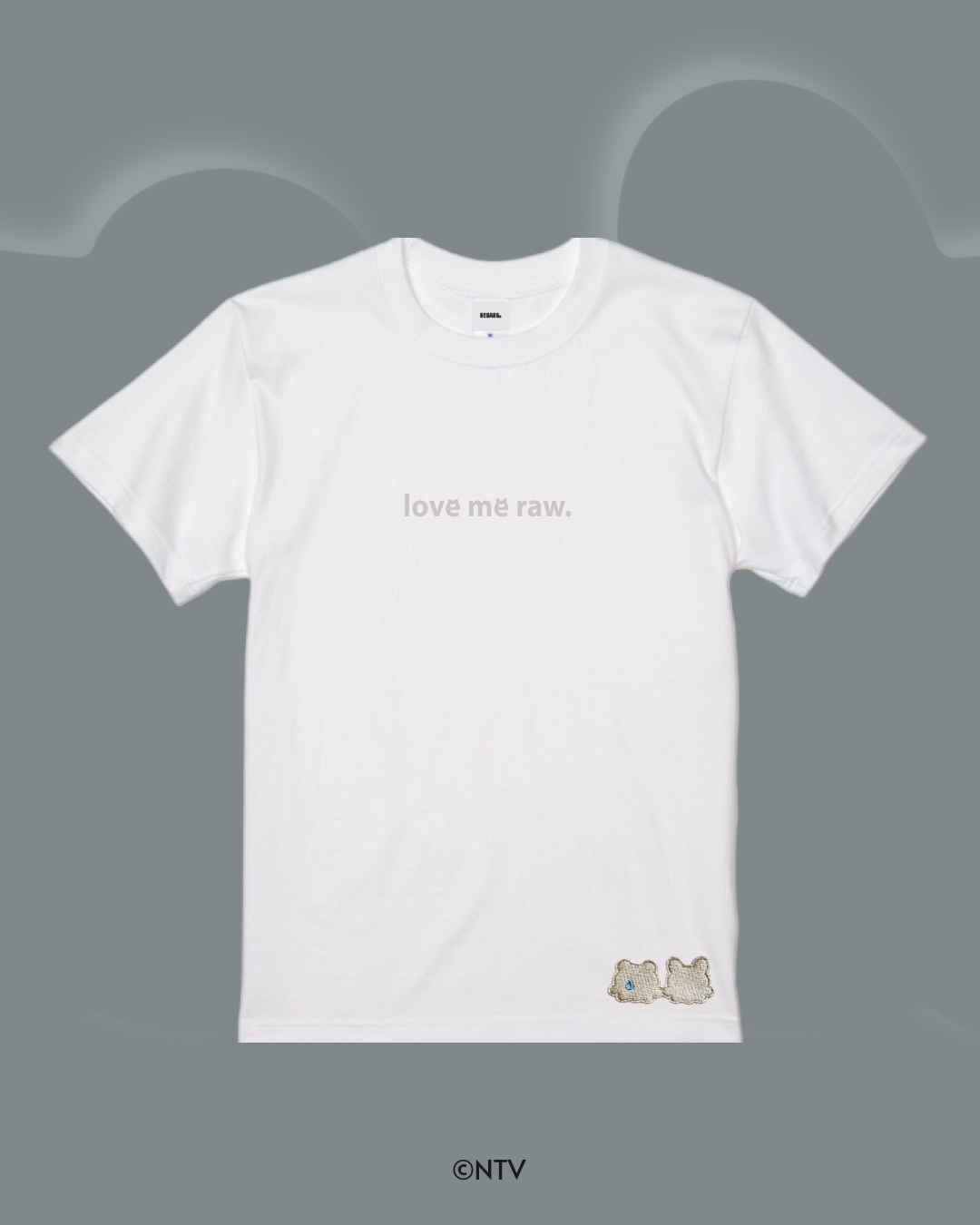【らぶいーず×KWL】Love me raw. - Embroidery Tee(WHITE)