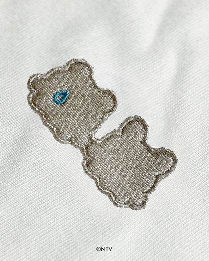 【らぶいーず×KWL】Love me raw. - Embroidery Tee（WHITE）